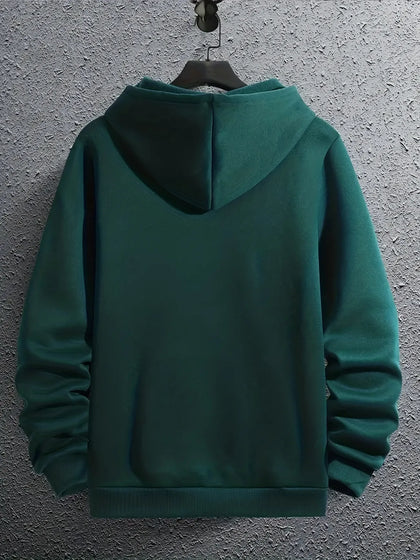 Tee Tall Mens Printed Hooded Zip Jacket - TTMPHZJPR3 - Green