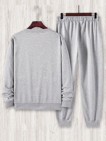 Mens Sweatshirt and Pants Set by Tee Tall - MSPSTT8 - Grey Grey