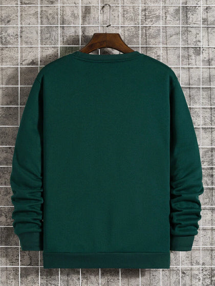 Mens Printed Sweatshirt by Tee Tall TTMPWS25 - Green