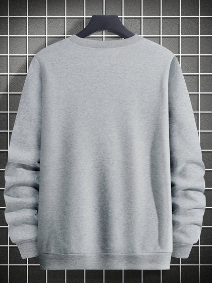 Mens Printed Sweatshirt by Tee Tall TTMPWS41 - Grey