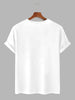 Mens Cotton Sticker Printed T-Shirt TTMPS5 - White