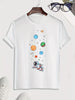 Mens Cotton Sticker Printed T-Shirt TTMPS84 - White