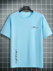 Mens Cotton Sticker Printed T-Shirt TTMPS98 - Light Blue