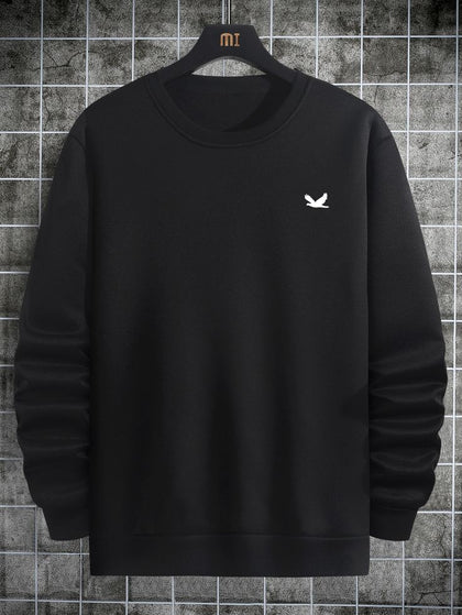 Mens Printed Sweatshirt by Tee Tall TTMPWS56 - Black