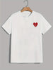 Nine Zero Heart Printed NZMT43 T-Shirt - White