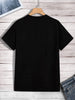 Mens Cotton Sticker Printed T-Shirt TTMPS59 - Black