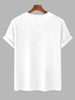Mens Cotton Sticker Printed T-Shirt TTMPS51 - White