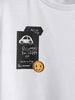 Mens Cotton Sticker Printed T-Shirt TTMPS72 - White