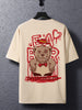 Mens Cotton Sticker Printed T-Shirt TTMPS57 - Cream