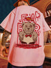 Mens Cotton Sticker Printed T-Shirt TTMPS57 - Pink