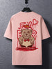 Mens Cotton Sticker Printed T-Shirt TTMPS57 - Pink