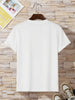 Mens Cotton Sticker Printed T-Shirt TTMPS59 - White