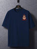 Mens Cotton Sticker Printed T-Shirt TTMPS57 - Navy Blue