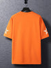 Mens Cotton Sticker Printed T-Shirt TTMPS70 - Orange