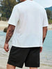 Mens Summer Shorts + T-Shirt Set - TTMSS133 - White Black