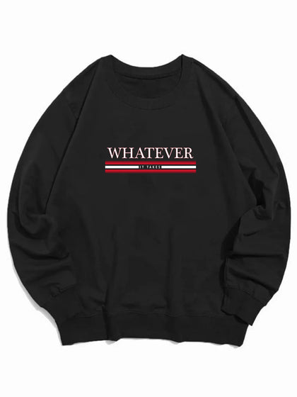 Mens Printed Sweatshirt by Tee Tall TTMPWS45 - Black