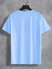 Mens Cotton Sticker Printed T-Shirt TTMPS92 - Light Blue