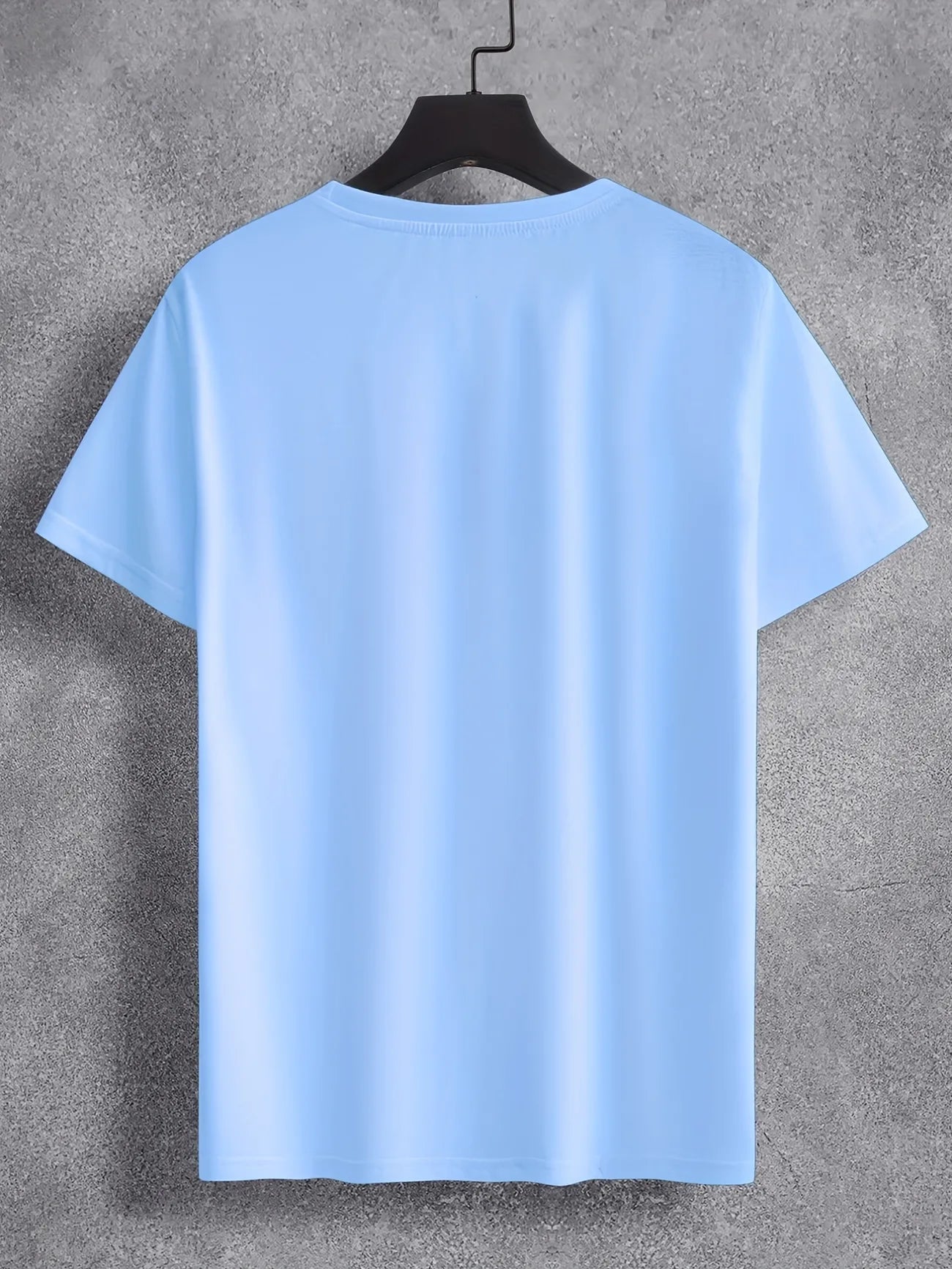 Mens Cotton Sticker Printed T-Shirt TTMPS91 - Light Blue