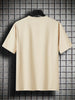 Mens Cotton Sticker Printed T-Shirt by Tee Tall TTMPS103 - Cream