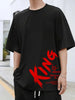 Mens Cotton Sticker Printed T-Shirt TTMPS100 - Black