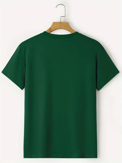 Mens Cotton Sticker Printed T-Shirt TTMPS101 - Green