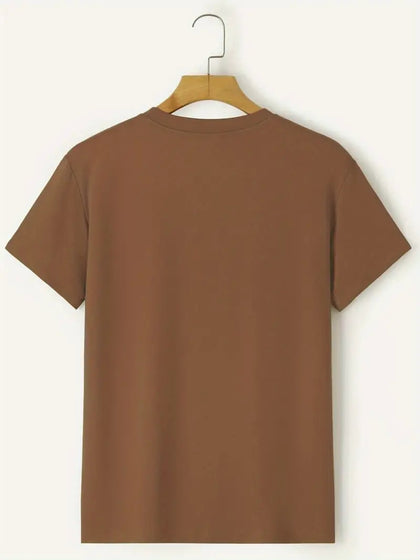 Nine Zero Dinosuar Printed NZMT42 T-Shirt - Brown