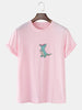 Mens Cotton Sticker Printed T-Shirt TTMPS46 - Pink