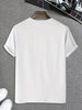 Mens Cotton Sticker Printed T-Shirt TTMPS86 - White