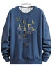 Mens Printed Sweatshirt by Tee Tall TTMPWS4 - Blue