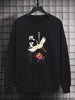 Mens Printed Sweatshirt by Tee Tall TTMPWS34 - Black