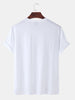 Mens Cotton Sticker Printed T-Shirt TTMPS54 - White