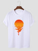 Mens Cotton Sticker Printed T-Shirt TTMPS48 - White