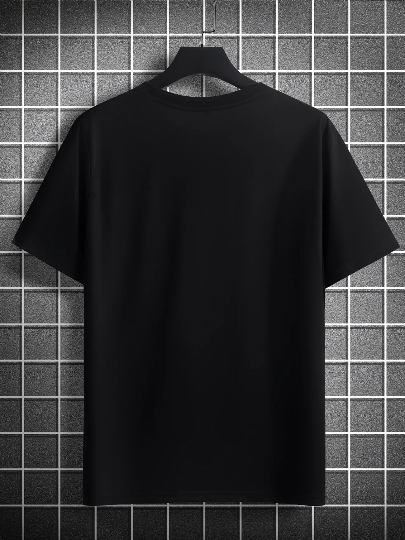 Mens Cotton Sticker Printed T-Shirt TTMPS98 - Black