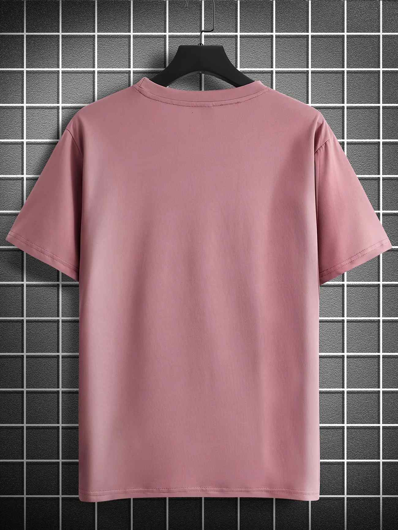 Mens Cotton Sticker Printed T-Shirt TTMPS80 - Pink