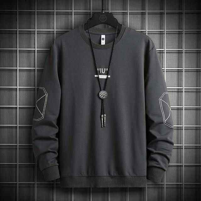 Mens Printed Sweatshirt by Tee Tall TTMPWS10 - Charcoal