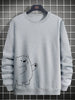 Mens Printed Sweatshirt by Tee Tall TTMPWS41 - Grey
