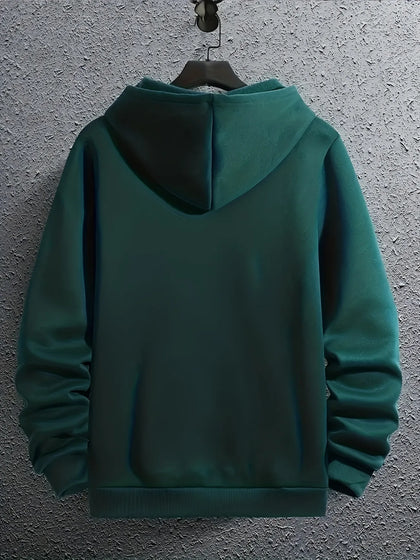 Tee Tall Mens Printed Hooded Zip Jacket - TTMPHZJPR5 - Green