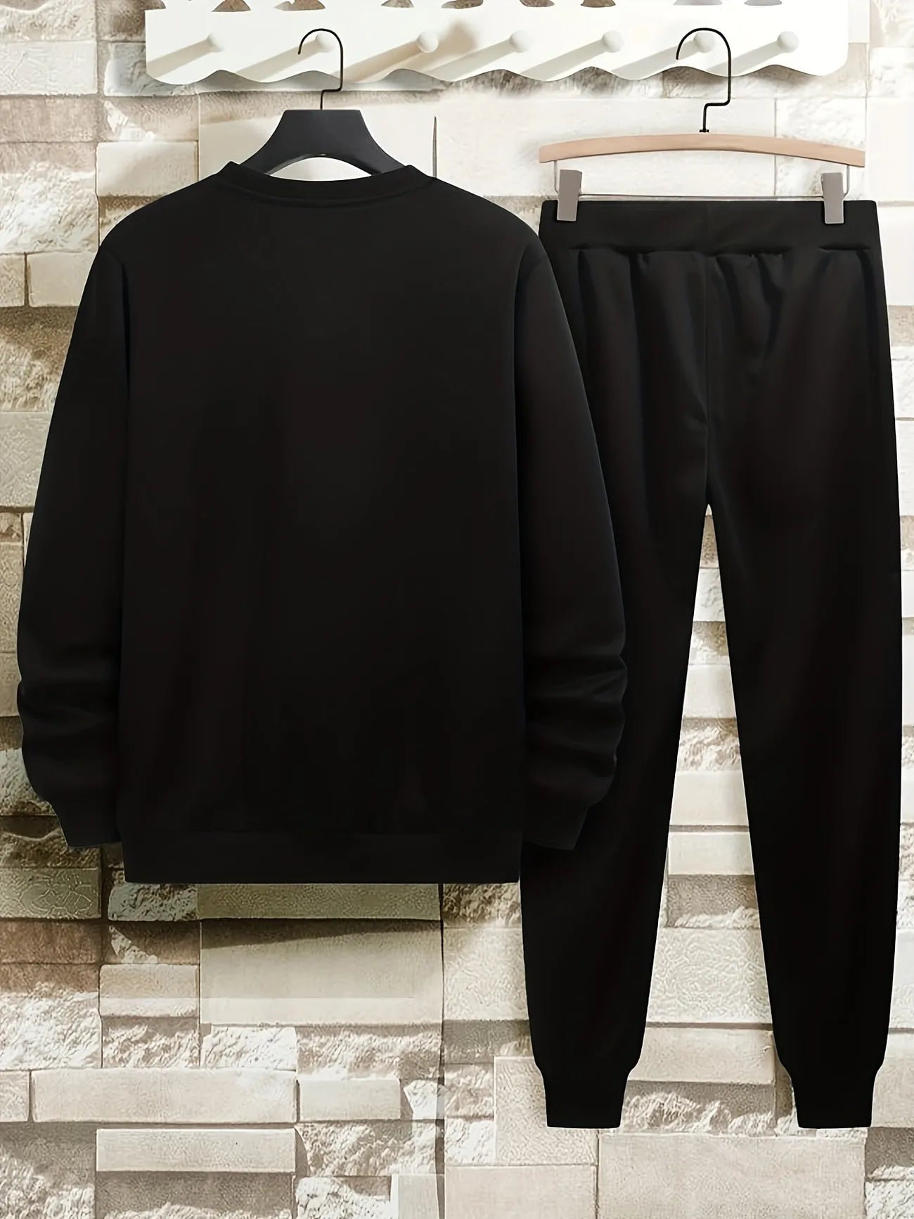 Mens Sweatshirt and Pants Set by Tee Tall - MSPSTT9 - Black Black
