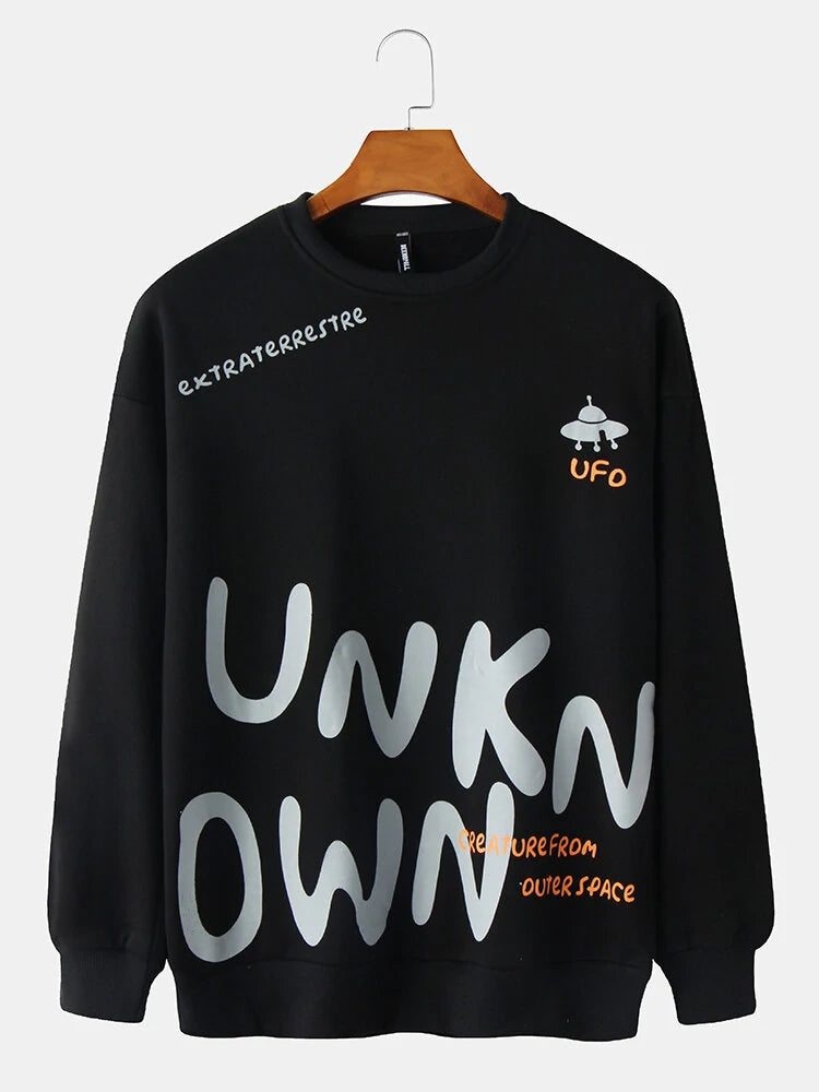Mens Printed Sweatshirt by Tee Tall TTMPWS75 - Black