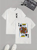 Mens Cotton Sticker Printed T-Shirt TTMPS102 - White