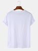 Mens Cotton Sticker Printed T-Shirt TTMPS48 - White