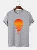 Mens Cotton Sticker Printed T-Shirt TTMPS48 - Grey