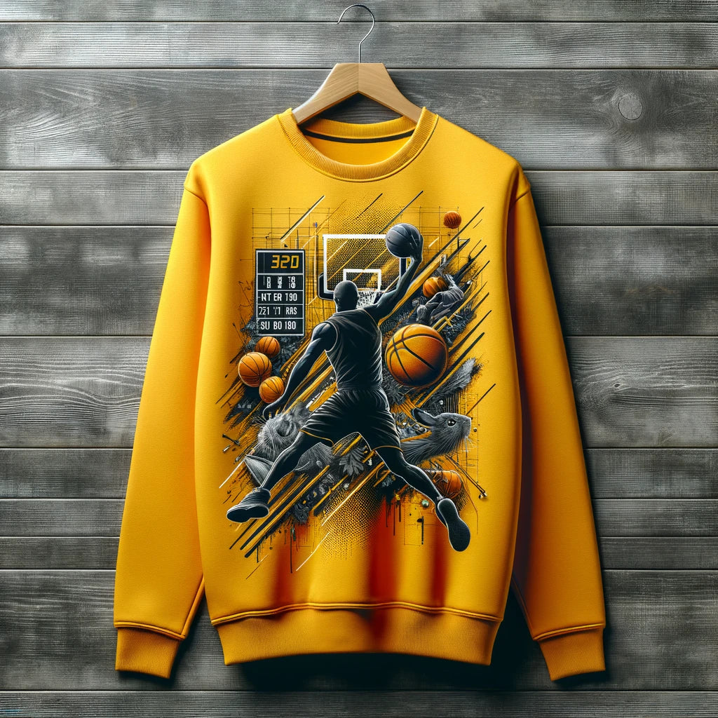 Mens Printed Sweatshirt by Tee Tall TTMPWS109 - Yellow