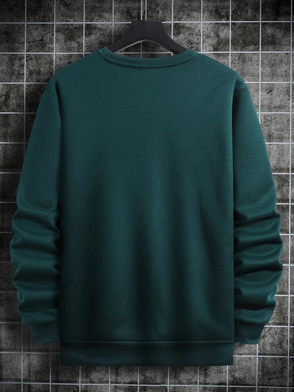 Mens Printed Sweatshirt by Tee Tall TTMPWS28 - Green