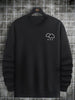 Mens Printed Sweatshirt by Tee Tall TTMPWS28 - Black