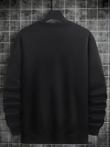 Mens Printed Sweatshirt by Tee Tall TTMPWS21 - Black