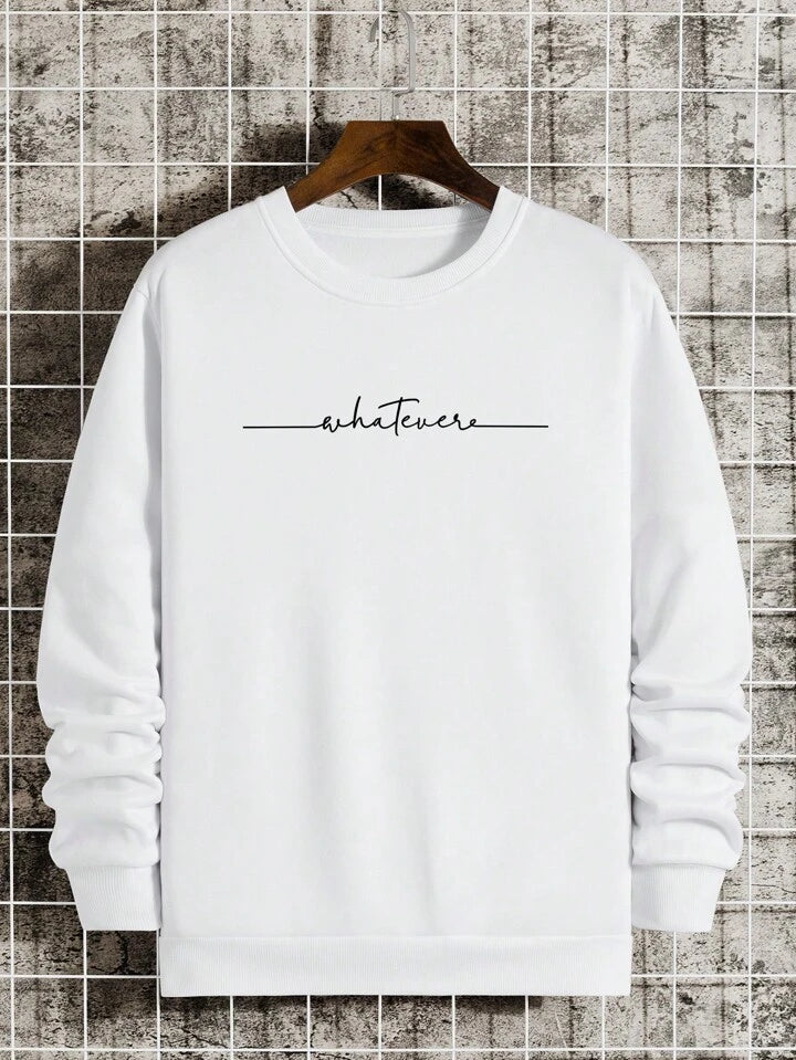 Mens Printed Sweatshirt by Tee Tall TTMPWS22 - White