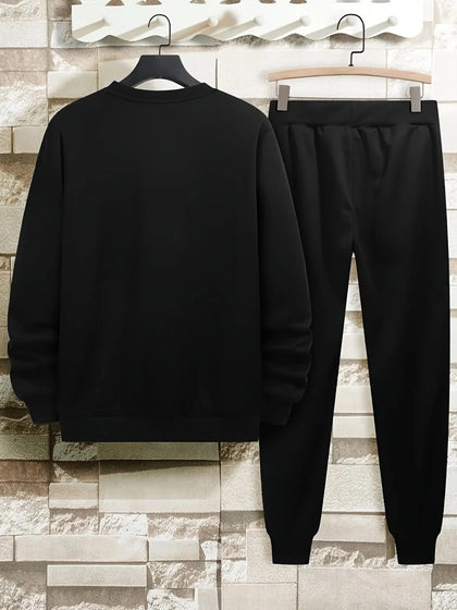 Mens Sweatshirt and Pants Set by Tee Tall - MSPSTT1 - Black Black