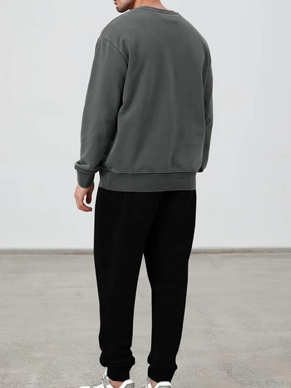 Mens Sweatshirt and Pants Set by Tee Tall - MSPSTT5 - Charcoal Black