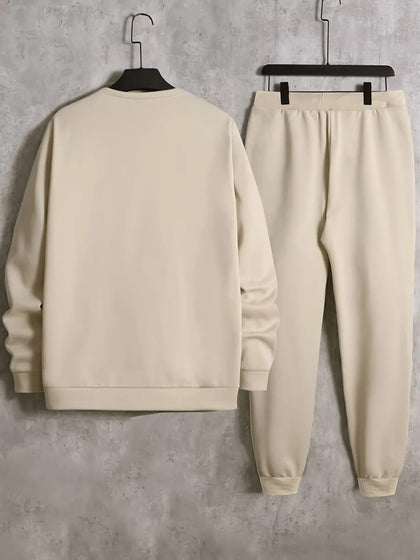 Mens Sweatshirt and Pants Set by Tee Tall - MSPSTT3 - Cream Cream
